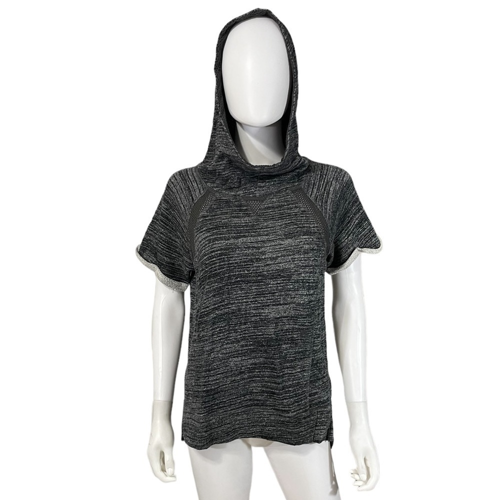 Ideology Grey Cowl Neck Net Sweater Size M - Picture 2 of 8
